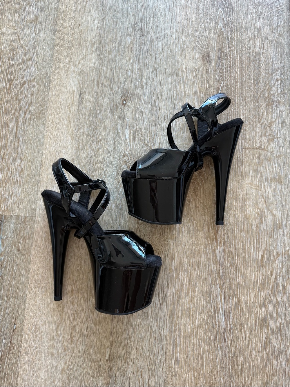 Black Pleaser Heels 7 Inch